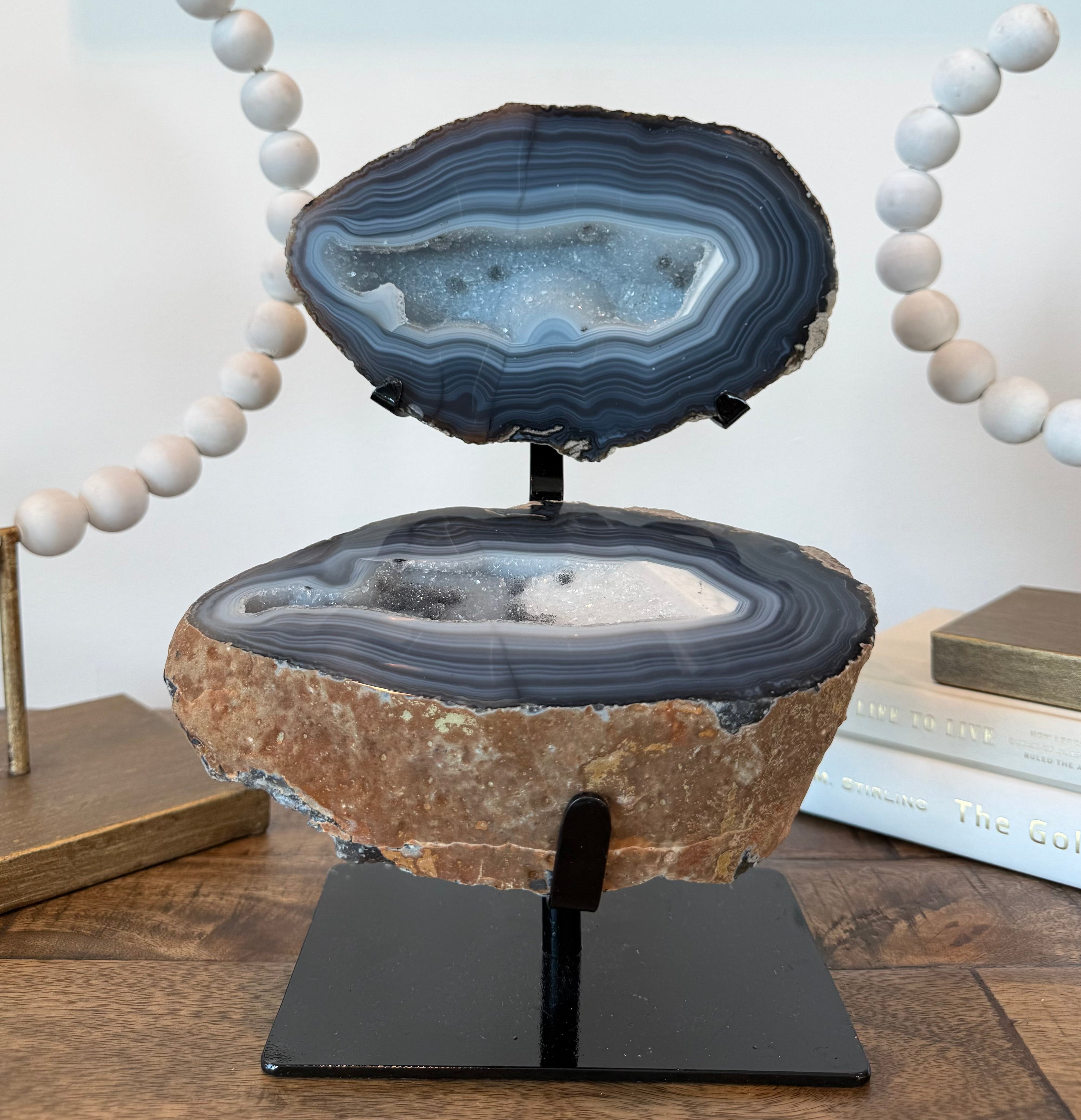 Blue Banded Agate Geode Jewelry Box – Terra Zen Co